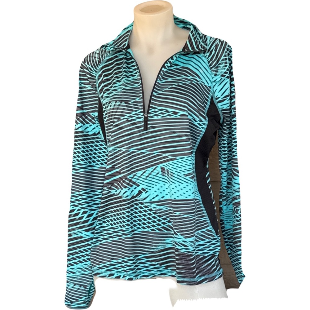 Xersion Blue & Navy Active Wear Top M